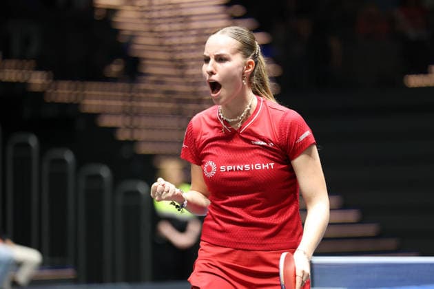 Annett Kaufmann im Jubel GER Erfurt TT Finals 2026 Deutsche Meisterschaft, Tischtennis Messehalle Erfurt 07.06.2026. GER Erfurt TT Finals 2026 Deutsche Meisterschaft, Tischtennis Messehalle Erfurt 07.06.2026 Thueringen Deutsche Meiterschaft 06.06.2026 Erfurt