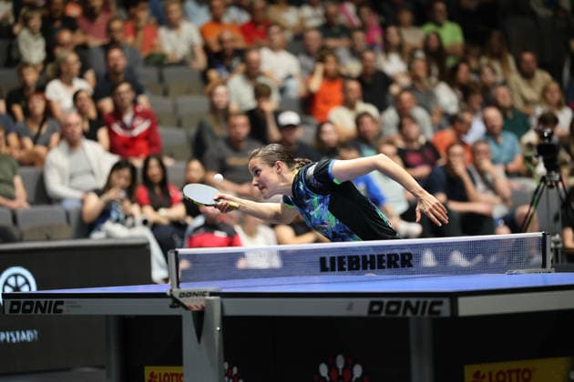 Sabine Winter gewinnt das Halbfinale. GER Erfurt TT Finals 2026 Deutsche Meisterschaft, Tischtennis Messehalle Erfurt 07.06.2026. GER Erfurt TT Finals 2026 Deutsche Meisterschaft, Tischtennis Messehalle Erfurt 07.06.2026 Thueringen Deutsche Meiterschaft 06.06.2026 Erfurt