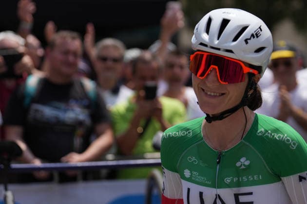 Italy™s Elisa Longo Borghini of UAE Team ADQ™s during Stage 9 of the Giro d™Italia Women, from Saluzzo to Saluzzo, Italy, Sunday, June 7, 2026.  Copyright: xDavidexSpada Lapressex