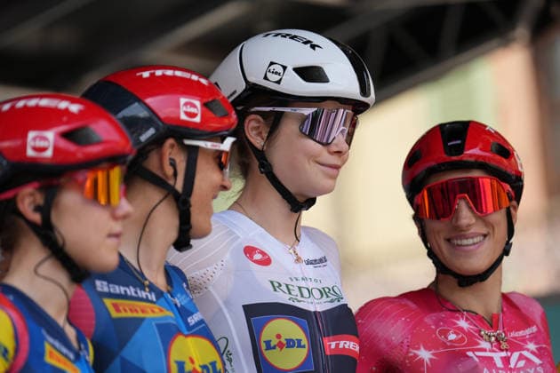 Italy™s Elisa Balsamo of Lidl - Trek™s and Canada™s Isabella Holmgren of Lidl - Trek™s during Stage 9 of the Giro d™Italia Women, from Saluzzo to Saluzzo, Italy, Sunday, June 7, 2026.  Copyright: xDavidexSpada Lapressex