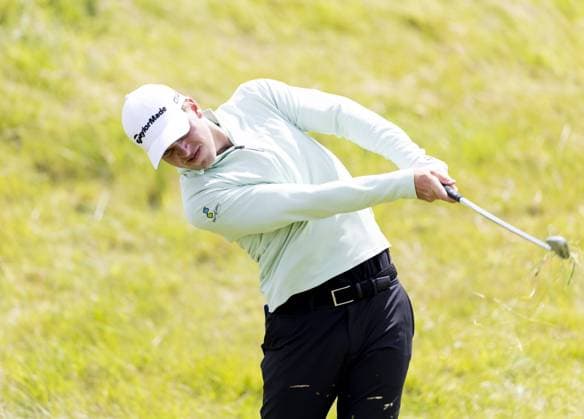BADHOEVEDORP - Lars van der Vight in action on the final day of the KLM Open golf tournament at golf club The International. SANDER KONING ANP xVIxANPxSportx xxANPxIVx 560373704 originalFilename: 560373704.jpg