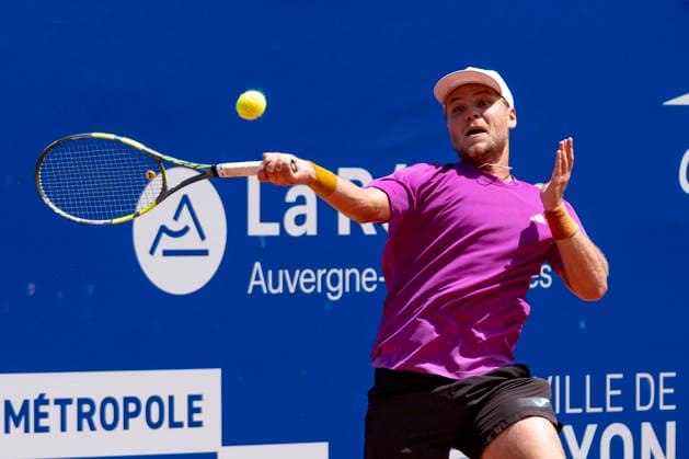 TENNIS : Open Sopra Steria - Lyon Villeurbanne 07 06 2026 Le russe Svyatoslav Gulin lors des qualifications du tournoi de tennis ATP, Tennis Herren Challenger Tour, Open Sopra Steria Ã Lyon-Villeurbanne, le 07 06 2026. Photo Sandrine Thesillat PsNewZ  Copyright: xSandrinexTHESILLATx