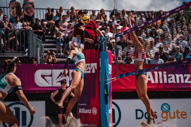 Beachvolleyball Frauen Allianz German Beach Tour 2026 Tourstop Berlin 07.06.2026 v.l. Sandra Ittlinger gegen Nele Barber Berlin Funkhaus Beach Berlin Deutschland