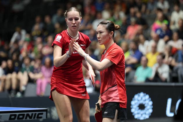 Annett Kaufmann und Xiaona Wan GER Erfurt TT Finals 2026 Deutsche Meisterschaft, Tischtennis Messehalle Erfurt 07.06.2026. GER Erfurt TT Finals 2026 Deutsche Meisterschaft, Tischtennis Messehalle Erfurt 07.06.2026 Thueringen Deutsche Meiterschaft 06.06.2026 Erfurt