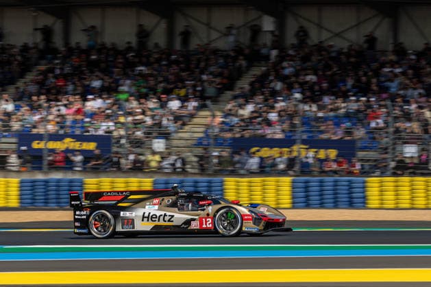 AUTOMOBILE : 24 Heures du Mans - Essais - 07 06 2026 12 Cadillac Hertz Team Jota (USA) Cadillac V-Series.R (Hypercar) William Stevens (GBR) Norman Nato (FRA) Louis DelÃ traz (CHE) during the test day for the 24 Hours of Le Mans, the third round of the 2026 FIA WEC Championship, at the 24 Hours of Le Mans circuit on June 7, 2026 in France. Le MansFrance  Copyright: xKristofxVermeulen MPSxAgencyx