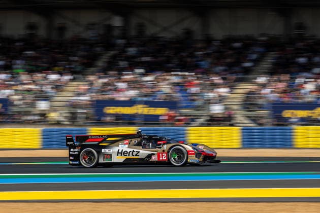 AUTOMOBILE : 24 Heures du Mans - Essais - 07 06 2026 12 Cadillac Hertz Team Jota (USA) Cadillac V-Series.R (Hypercar) William Stevens (GBR) Norman Nato (FRA) Louis DelÃ traz (CHE) during the test day for the 24 Hours of Le Mans, the third round of the 2026 FIA WEC Championship, at the 24 Hours of Le Mans circuit on June 7, 2026 in France. Le MansFrance  Copyright: xKristofxVermeulen MPSxAgencyx
