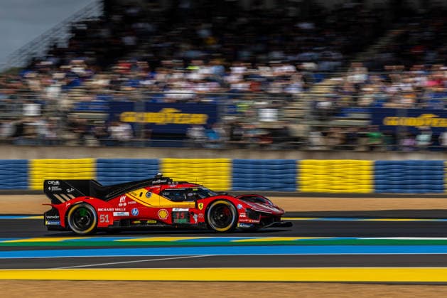 AUTOMOBILE : 24 Heures du Mans - Essais - 07 06 2026 51 Ferrari AF Corse (ITA) Ferrari 499P (Hypercar) Alessandro Pier Guidi (ITA) James Calado (GBR) Antonio Giovinazzi (ITA) during the test day for the 24 Hours of Le Mans, the third round of the 2026 FIA WEC Championship, at the 24 Hours of Le Mans circuit on June 7, 2026 in France. Le MansFrance  Copyright: xKristofxVermeulen MPSxAgencyx