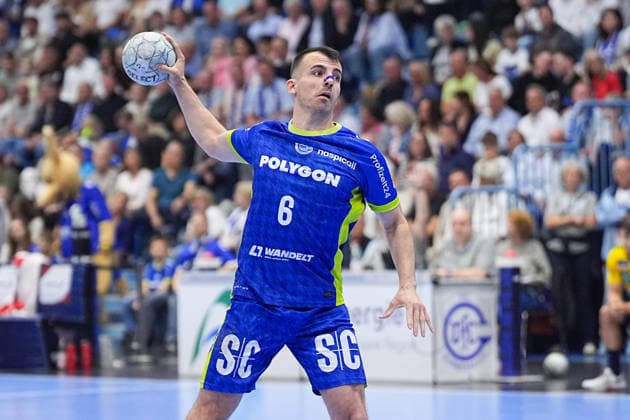 07.06.2026, xydrx, Handball, 1.HBL, VfL Gummersbach - Rhein-Neckar Löwen, Schwalbe-Arena: Milos Vujovic (VfL Gummersbach, 6) beim Sieben Meter