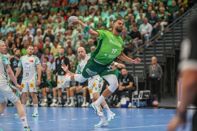 iGER, Wetzlar, HSG Wetzlar vs SC Magdeburg, Daikin Handball-Bundesliga, Handball, HBL, Spielzeit 2025 2026, Buderus Arena Wetzlar, 34. Spieltag im Bild: Philipp Ahouansou (HSG Wetzlar 19) DFB DFL REGULATIONS PROHIBIT ANY USE OF PHOTOGRAPHS AS IMAGE SEQUENCES AND OR QUASI-VIDEO, 07.06.2026