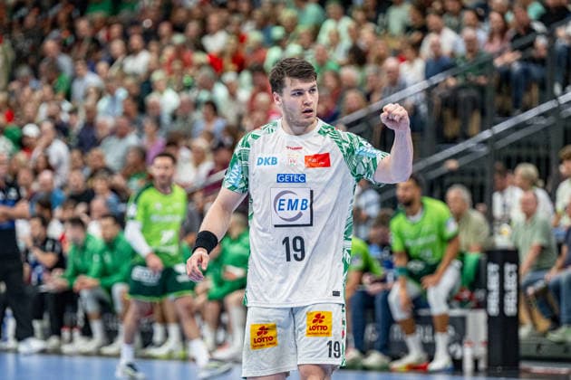 Handball Bundesliga; HSG Wetzlar - SC Magdeburg, 07.06.26 Elvar Oern Jonsson (SC Magdeburg, 19) Handball Bundesliga; HSG Wetzlar - SC Magdeburg: Wetzlar, 07.06.26