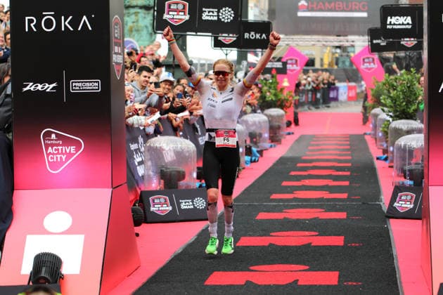 Ironman in Hamburg 2026: Die Dänin Katrine Christensen gewinnt Bronze bei der EM.