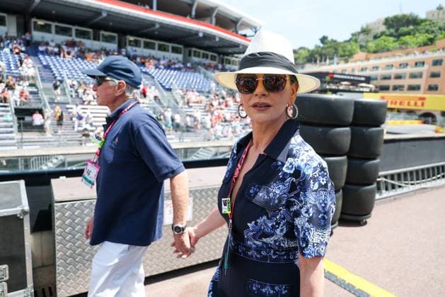 Michael Douglas und Catherine Zeta-Jones in der Boxengasse, Rennen, Grosser Preis von Monaco, Motorsport, Herren, Formel 1, 07.06.2026 Monte Carlo Monaco MCO