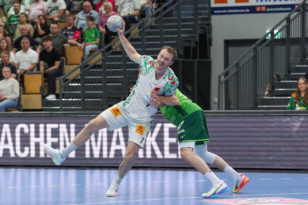 07.06.2026, xgox, Handball - Daikin HBL HSG Wetzlar - SC Magdeburg emspor, v.l. Felix Claar (Magdeburg, 7) wirft Tor, Torschuetze, erzielt Tor, Treffer, scores the goal Wetzlar