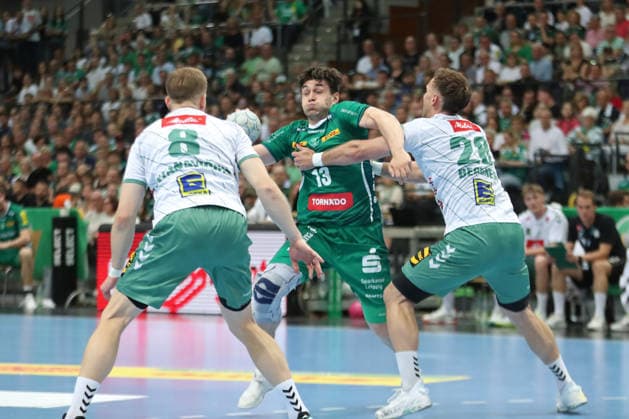 Handball DAIKIN HBL, SC DHfK Leipzig - GWD Minden; 07.06.2026 Matej Klima (13, SC DHfK Leipzig). Handball, DAIKIN HBL, 1. Bundesliga, Saison 2025 2026, 34. Spieltag: SC DHfK Leipzig vs. GWD Minden am 07.06.2026 in der Quarterback Immobilien Arena Leipzig.