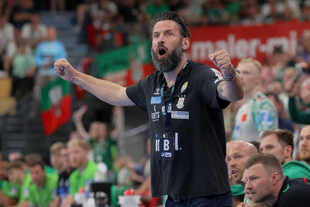 07.06.2026, xtgx, Handball, Daikin HBL, HSG Wetzlar - SC Magdeburg v.l. Bennet Wiegert (Magdeburg, Trainer) Jubel, Torjubel, jubelt ueber das Tor, celebrate the goal, celebration Wetzlar