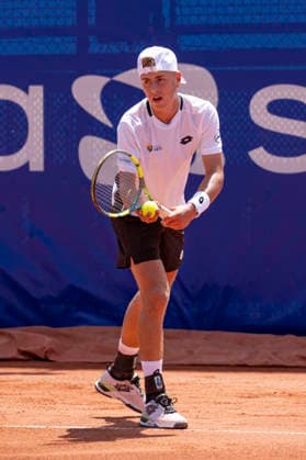 TENNIS : Open Sopra Steria - Lyon Villeurbanne 07 06 2026 Le francais Andrea Baudel agacÃ par son jeu face Ã l espagnol Alejo Sanchez Quilez lors du tournoi de tennis ATP, Tennis Herren Challenger Tour, Open Sopra Steria Ã Lyon-Villeurbanne, le 07 06 2026. Photo Sandrine Thesillat PsNewZ  Copyright: xSandrinexTHESILLATx