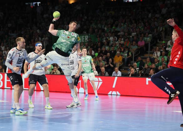 GER HBL Saison 2025 2026 FÜCHSE Berlin vs SG Flensburg-Handewitt, 07.06.26, Max-Schmeling-Halle, Berlin, Mijajlo MARSENIC (Füchse Berlin 93)