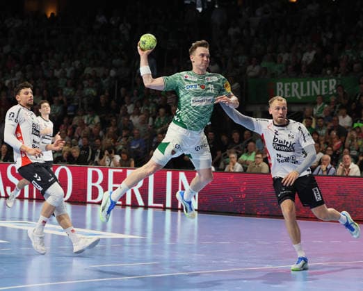GER HBL Saison 2025 2026 FÜCHSE Berlin vs SG Flensburg-Handewitt, 07.06.26, Max-Schmeling-Halle, Berlin, Lasse Bredekjaer ANDERSSON (Füchse Berlin 11)
