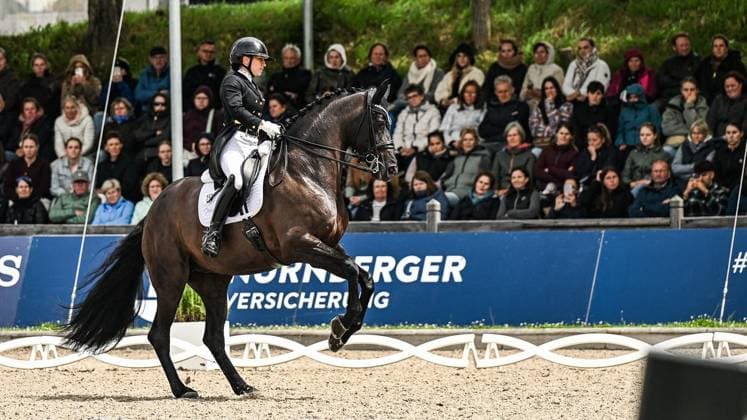 Balve Optimum am Sonntag 7. Juni ** NUR FÜR REDAKTIONELLE ZWECKE ** EDITORIAL USE ONLY **<p>Charlott-Maria Schürmann auf Dante s Pearl bei den Deutschen Meisterschaften Dressur Grand Prix Kür 2026 am Sonntag, 7. Juni 2026 in Balve Optimum in Balve. . Copyright: SvenjaxHanusch