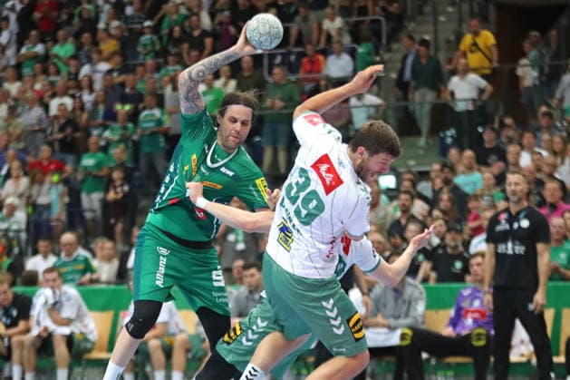 Handball DAIKIN HBL, SC DHfK Leipzig - GWD Minden; 07.06.2026 Dean Bombac (67, SC DHfK Leipzig). Handball, DAIKIN HBL, 1. Bundesliga, Saison 2025 2026, 34. Spieltag: SC DHfK Leipzig vs. GWD Minden am 07.06.2026 in der Quarterback Immobilien Arena Leipzig.