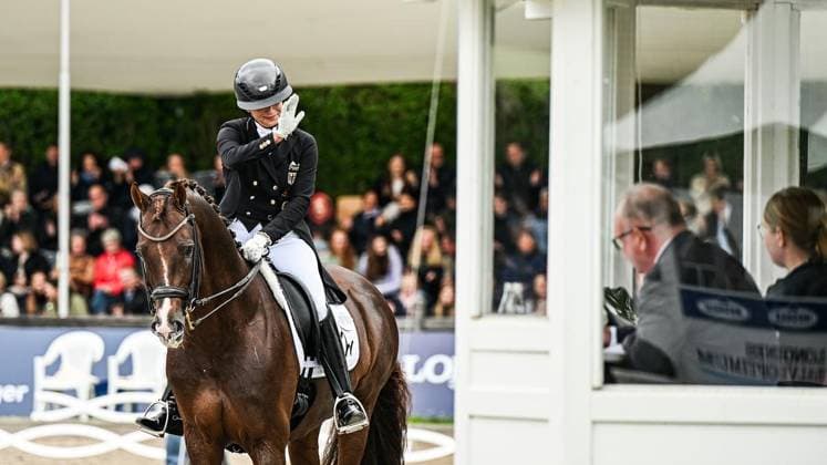 Balve Optimum am Sonntag 7. Juni ** NUR FÜR REDAKTIONELLE ZWECKE ** EDITORIAL USE ONLY **<p>Isabell Werth auf Viva Gold bei den Deutschen Meisterschaften Dressur Grand Prix Kür 2026 am Sonntag, 7. Juni 2026 in Balve Optimum in Balve. . Copyright: SvenjaxHanusch