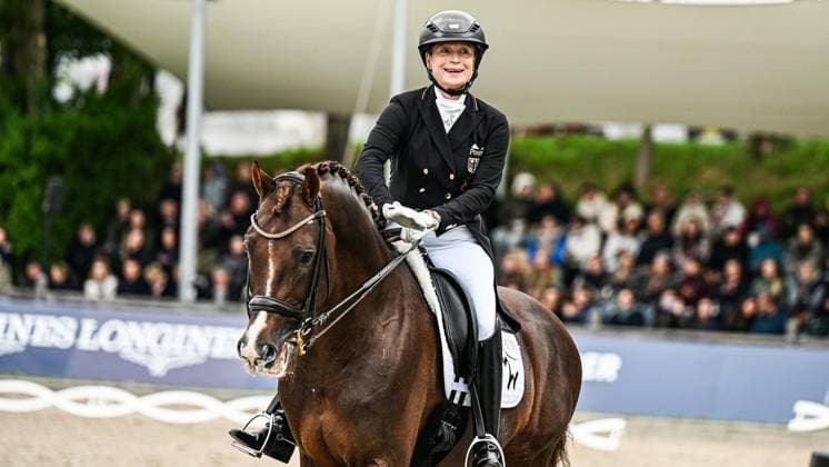 Balve Optimum am Sonntag 7. Juni ** NUR FÜR REDAKTIONELLE ZWECKE ** EDITORIAL USE ONLY **<p>Isabell Werth auf Viva Gold bei den Deutschen Meisterschaften Dressur Grand Prix Kür 2026 am Sonntag, 7. Juni 2026 in Balve Optimum in Balve. . Copyright: SvenjaxHanusch