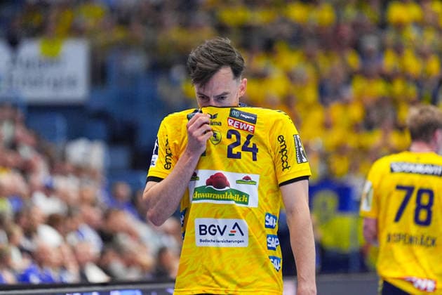 07.06.2026, xydrx, Handball, 1.HBL, VfL Gummersbach - Rhein-Neckar Löwen, Schwalbe-Arena: Patrick Groetzki (Rhein-Neckar Loewen, 24) lässt den Kopf hängen