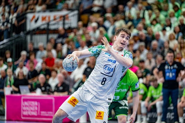 Handball Bundesliga; HSG Wetzlar - SC Magdeburg, 07.06.26 Manuel Zehnder (SC Magdeburg, 8) Handball Bundesliga; HSG Wetzlar - SC Magdeburg: Wetzlar, 07.06.26