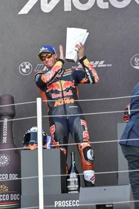 MOTO - MOTO GP - HUNGARY GRAND PRIX 2026 ACOSTA Pedro (spa), Red Bull KTM Factory Racing, KTM RC16, portrait celebrates his second place on podium during the 2026 MotoGP Grand Prix of Hungary , on Balaton Park circuit, from June 5 to 7, in Hungary - Balaton ParkHungary  Copyright: xGIGIxSOLDANOx
