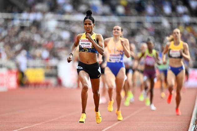 STOCKHOLM, SWEDEN 20260607 Birke Haylom, Ethiopia, wins the women s 1500m during Sunday s Bauhaus Gala at Stockholm Stadium. STOCKHOLM SWEDEN x10430x