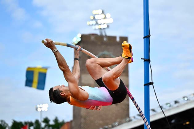 STOCKHOLM, SWEDEN 20260607 Renaud Lavillenie, France, reacts during the men s pole vault during the IAAF Diamond League athletics meeting at Stockholm Olympic Stadium in Stockholm, Sweden, on June 7, 2026. STOCKHOLM SWEDEN x10430x
