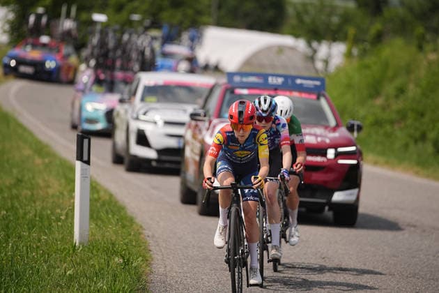 Italy™s Elisa Longo Borghini of UAE Team ADQ™s The pack rides during Stage 9 of the Giro d™Italia Women, from Saluzzo to Saluzzo, Italy, Sunday, June 7, 2026.  Copyright: xMarcoxAlpozzi LaPressex
