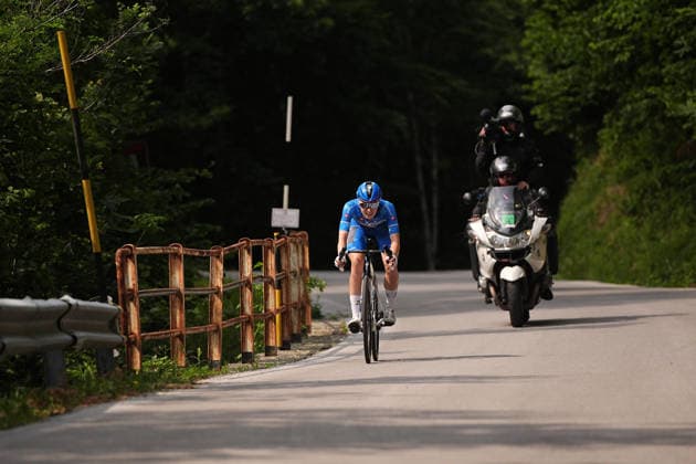 The blue jersey Netherlands™s Demi Vollering of FDJ United - Suez™s during Stage 9 of the Giro d™Italia Women, from Saluzzo to Saluzzo, Italy, Sunday, June 7, 2026.  Copyright: xMarcoxAlpozzi LaPressex