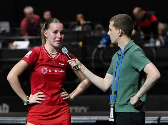 Titelverteidigerin Annett Kaufmann (SV DJK Kolbermoor) gewinnt zum dritten Mal in Folge den Einzeltitel bei den Deutschen Meisterschaften Titelverteidigerin Annett Kaufmann (SV DJK Kolbermoor) gewinnt zum dritten Mal in Folge den Einzeltitel bei den Deutschen Meisterschaften und bezwingt im Finale die zweimalige Meisterin Sabine Winter (TSV Dachau) und verdrückte nach dem Erfolg ein paar Freudentränen - Finaltag der Deutschen Meisterschaften der Damen und Herren am 7. Juni 2026 in der Messe Erfurt im Rahmen der 3. Deutschen Tischtennis-Finals in Erfurt. Erfurt Messe Erfurt Thüringen Deutschland
