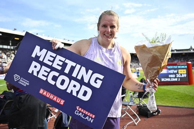 STOCKHOLM, SWEDEN 20260607 Jessica Schilder, Netherlands, in action during the women s shot put during the IAAF Diamond League athletics meeting at Stockholm Olympic Stadium in Stockholm, Sweden, on June 7, 2026. STOCKHOLM SWEDEN x10430x