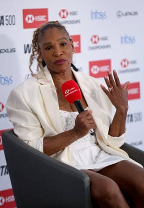 Serena Williams of USA speaks to the press at the Queens Club HSBC Queen s Club Championships, Day Two, Tennis, Queen s Club, West Kensington, London, UK - 07 Jun 2026London Queen s Club United Kingdom  Copyright: xEllaxLing Shutterstockx 16915783fl