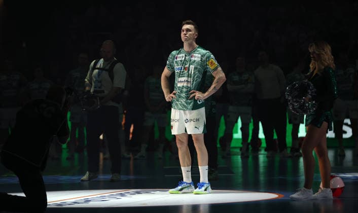 Lasse Andersson wird verabschiedet Handball HBL Bundesliga Herren 34. Spieltag Saison 2025 2026 07.06.2026 Füchse Berlin vs SG Flensburg Handewitt