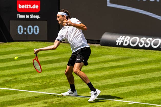 Stuttgart, GERMANY - June 07: Taylor Fritz (USA) during the practice Match between Taylor Fritz (USA) vs. Alexander Bublik (KAZ) at BOSS OPEN 2026, Tennisanlage Weissenhof on June 07, 2026 in Stuttgart, Germany. Baden-Württemberg Germany Copyright: xTimoxSteinx