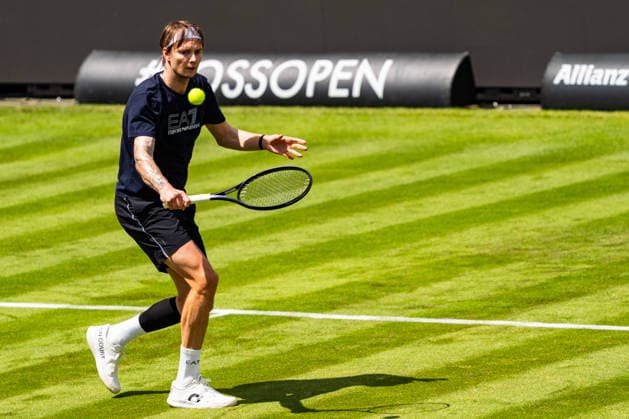 Stuttgart, GERMANY - June 07: Alexander Bublik (KAZ) during the practice Match between Taylor Fritz (USA) vs. Alexander Bublik (KAZ) at BOSS OPEN 2026, Tennisanlage Weissenhof on June 07, 2026 in Stuttgart, Germany. Baden-Württemberg Germany Copyright: xTimoxSteinx