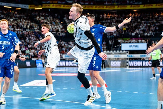 07.06.2026, xdobgx, Handball Daikin HBL, THW Kiel - TBV Lemgo Lippe v.l. Eric Johansson (Kiel, 21) beim Wurf, in action, throwing Kiel