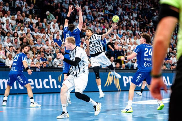 07.06.2026, xdobgx, Handball Daikin HBL, THW Kiel - TBV Lemgo Lippe v.l. Mohab Mohamed Saeed Abdelhak (Kiel, 48) beim Wurf, in action, throwing Kiel