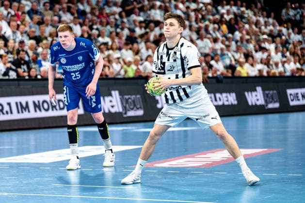 07.06.2026, xdobgx, Handball Daikin HBL, THW Kiel - TBV Lemgo Lippe v.l. Rasmus Ankermann (Kiel, 22) beim Siebenmeter Kiel