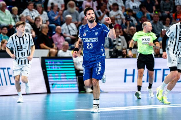 07.06.2026, xdobgx, Handball Daikin HBL, THW Kiel - TBV Lemgo Lippe v.l. Tim Suton (TBV Lemgo Lippe, 23) Jubel, Torjubel, jubelt ueber das Tor, celebrate the goal, celebration Kiel