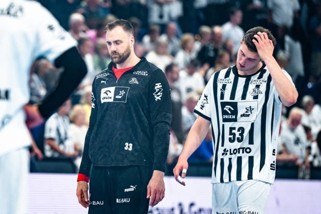 07.06.2026, xdobgx, Handball Daikin HBL, THW Kiel - TBV Lemgo Lippe v.l. Andreas Wolff (Kiel, 33), Nikola Bilyk (Kiel, 53) enttaeuscht, schaut enttaeuscht, niedergeschlagen, disappointed Kiel