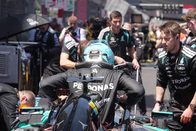 Formel 1 Louis Vuitton Grand Prix Monaco 2026 07.06.2026, Circuit de Monaco, Monte Carlo, Formel 1 Louis Vuitton Grand Prix Monaco 2026 ,im Bild George Russell (GBR), Mercedes-AMG Petronas Formula One Team