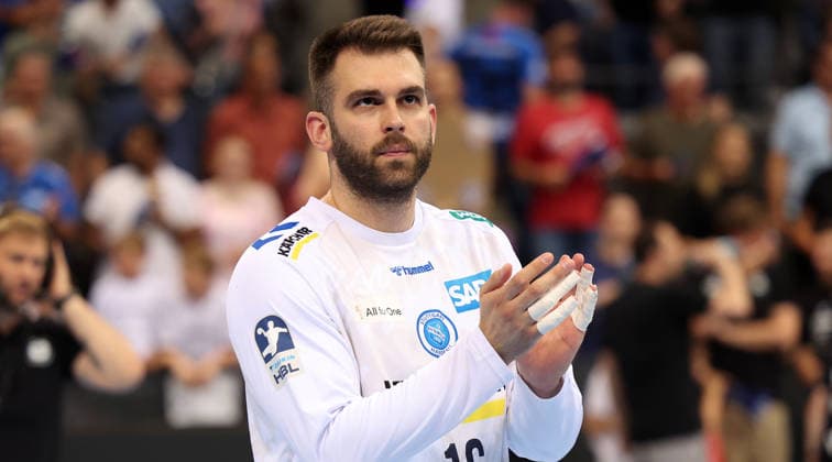 Stuttgart , Handball TVB Stuttgart VS HC Erlangen, Miljan Vujovic (TVB)