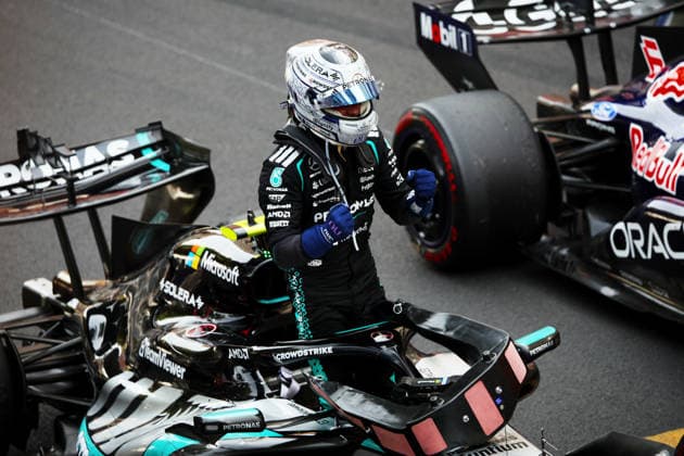 F1 - MONACO GRAND PRIX 2026 KIMI ANTONELLI Andrea (ita), Mercedes AMG F1 Team W16, portrait celebration during the Formula 1 Grand Prix de Canada 2026, 6th round of the 2026 Formula One World Championship, WM, Weltmeisterschaft from June 5 to 7, 2026 on the Circuit de Monaco, in Monte-Carlo, Monaco - Monte-CarloMonaco  Copyright: xDPPIx