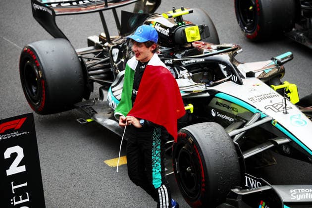 F1 - MONACO GRAND PRIX 2026 KIMI ANTONELLI Andrea (ita), Mercedes AMG F1 Team W16, portrait celebration during the Formula 1 Grand Prix de Canada 2026, 6th round of the 2026 Formula One World Championship, WM, Weltmeisterschaft from June 5 to 7, 2026 on the Circuit de Monaco, in Monte-Carlo, Monaco - Monte-CarloMonaco  Copyright: xDPPIx