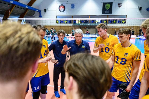 260607 Coach Gido Vermeulen of Sweden after the European League volleyball match between Sweden and Azerbaijan on June 7, 2026 in Lund. Photo: Mathilda Schuler BILDBYRAN kod MA MA0996 volleyboll volleyball european league sweden azerbaijan bbeng