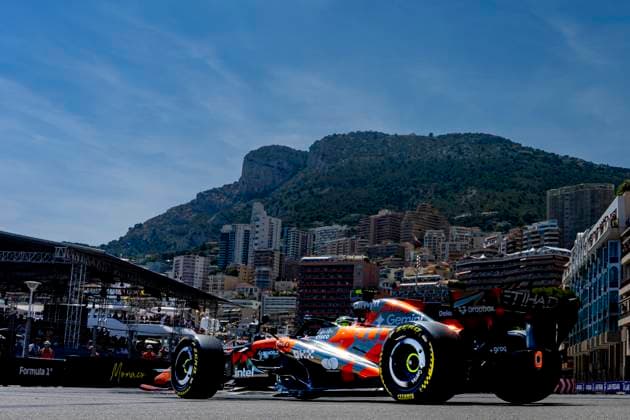 MONACO - Formula 1 driver Lando Norris of McLaren Mastercard Formula 1 Team during the Formula 1 Monaco Grand Prix on the Monaco Street Circuit on June 6, 2026 in Monaco, Monaco. (Photo by DeFodi Images) -